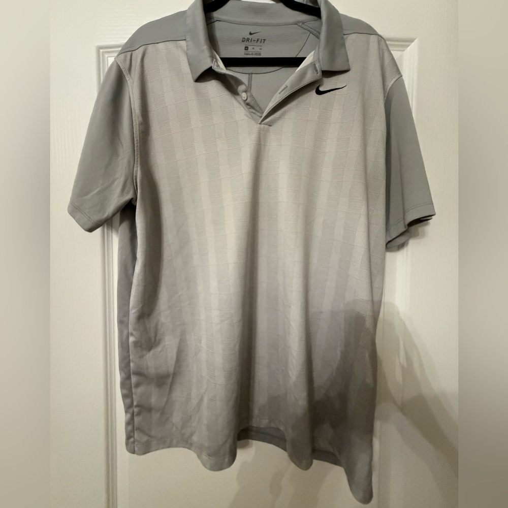 Nike Men's Light Gray Polo Shirt